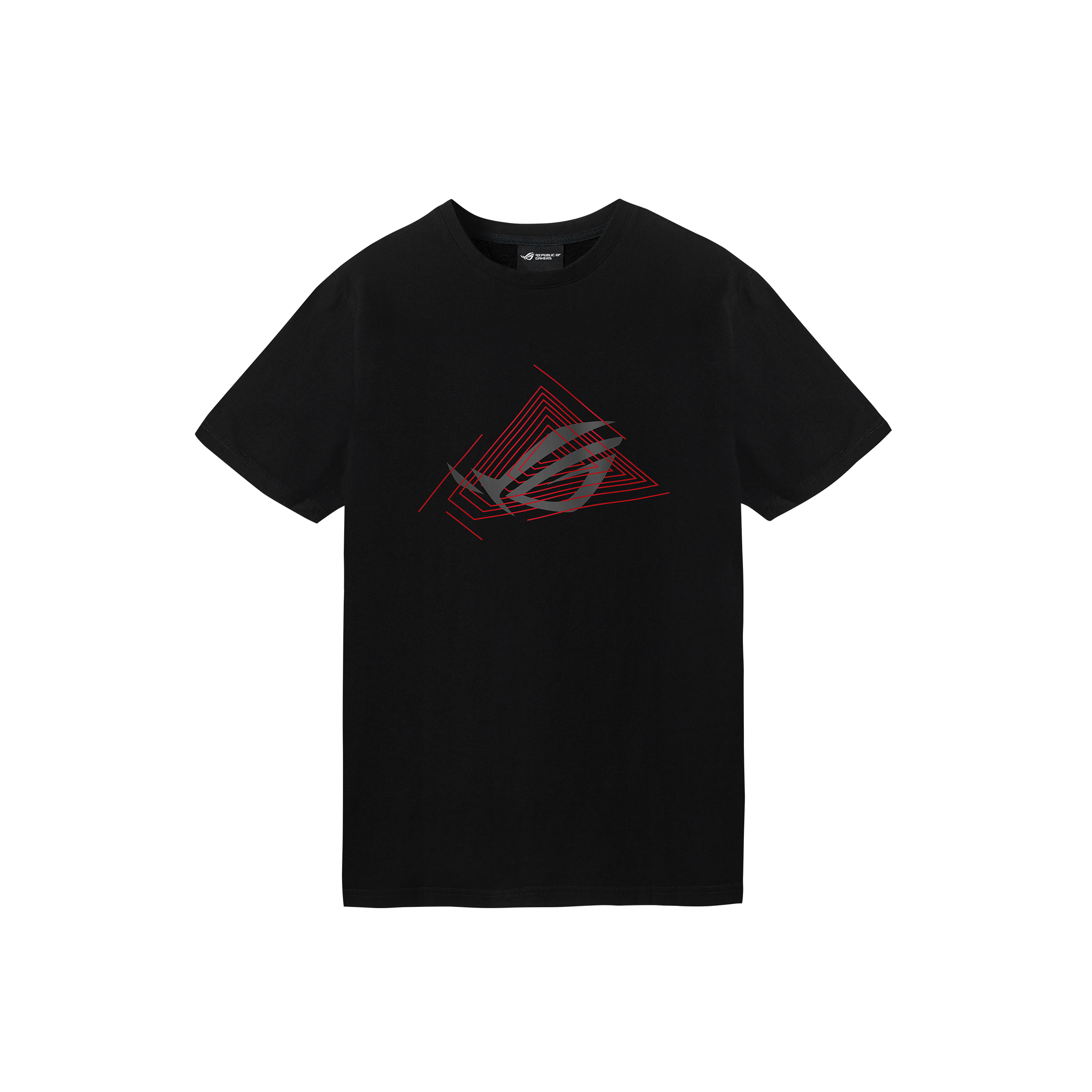 ASUS ROG Triangle Premium T-Shirt - Size L, eSports Gaming apparel (100% Cotton, Short Sleeve, Crew Neck)